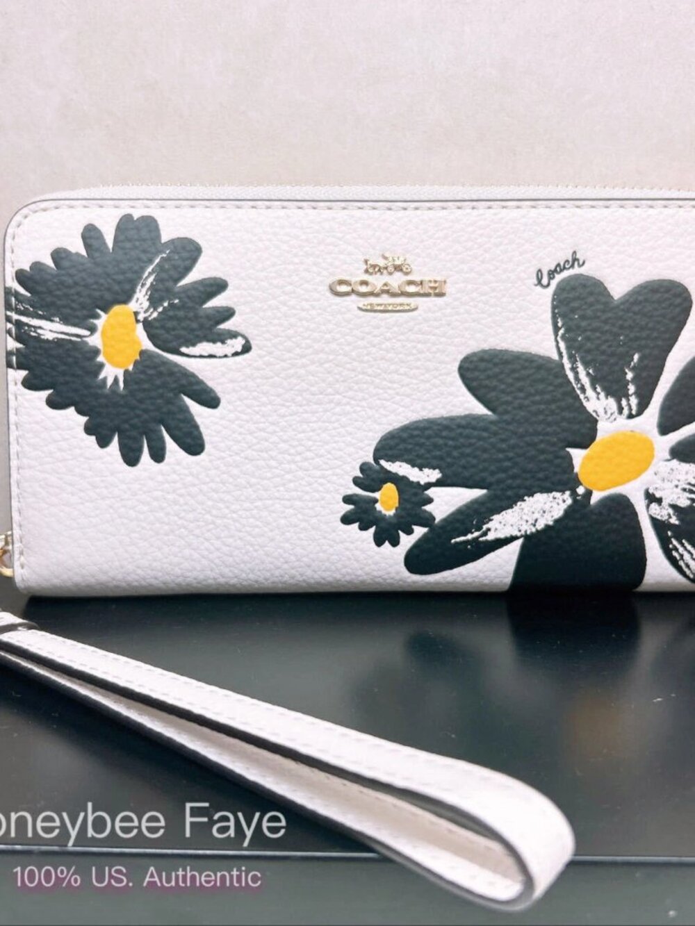 Coach Long Zip Around Wallet With Floral Print CZ608